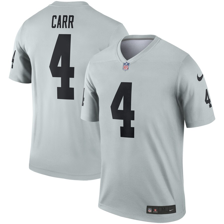 Men Oakland Raiders 4 Carr Grey Limited NFL Jerseys